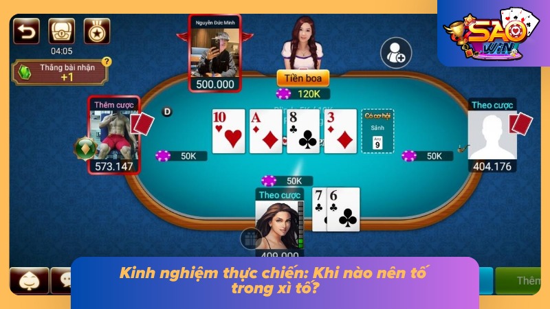 Lựa chọn thời cơ chuẩn xác để dồn tiền tố xì tố